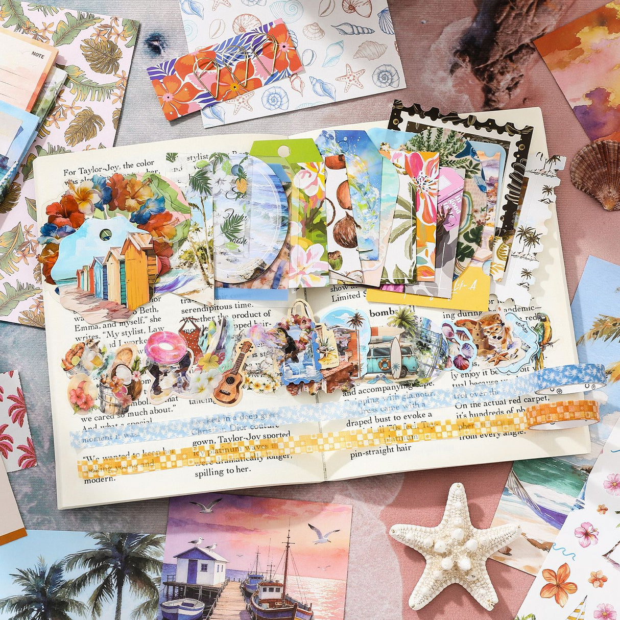 160+pcs summer vacation journaling box set(S26052608)
