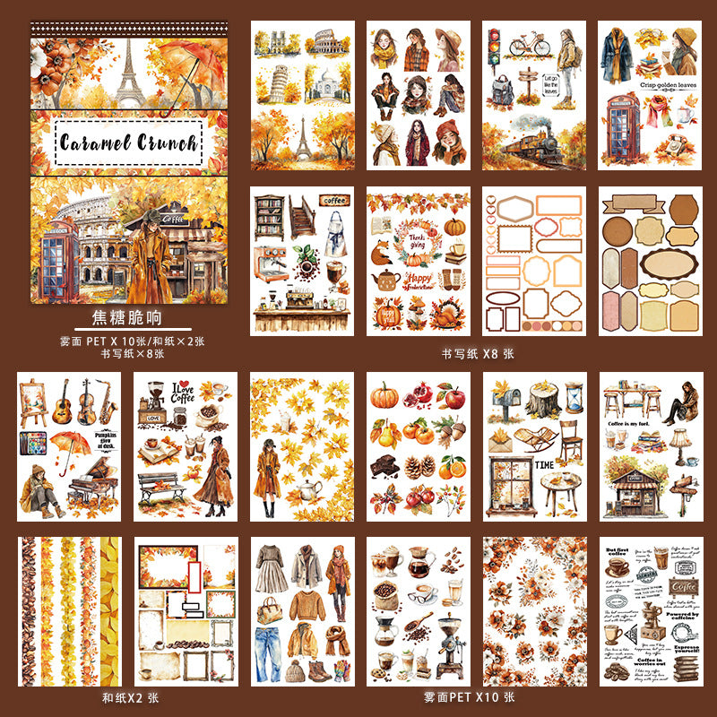 A5 SIZE 20sheets gothic autumn dragon pre-cut sticker book (TZB25092407)