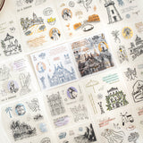 10sheets travel pre-cut sticker book(TZB26041503)