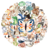 50pcs cute animal PET-sticker pack(S26030601)