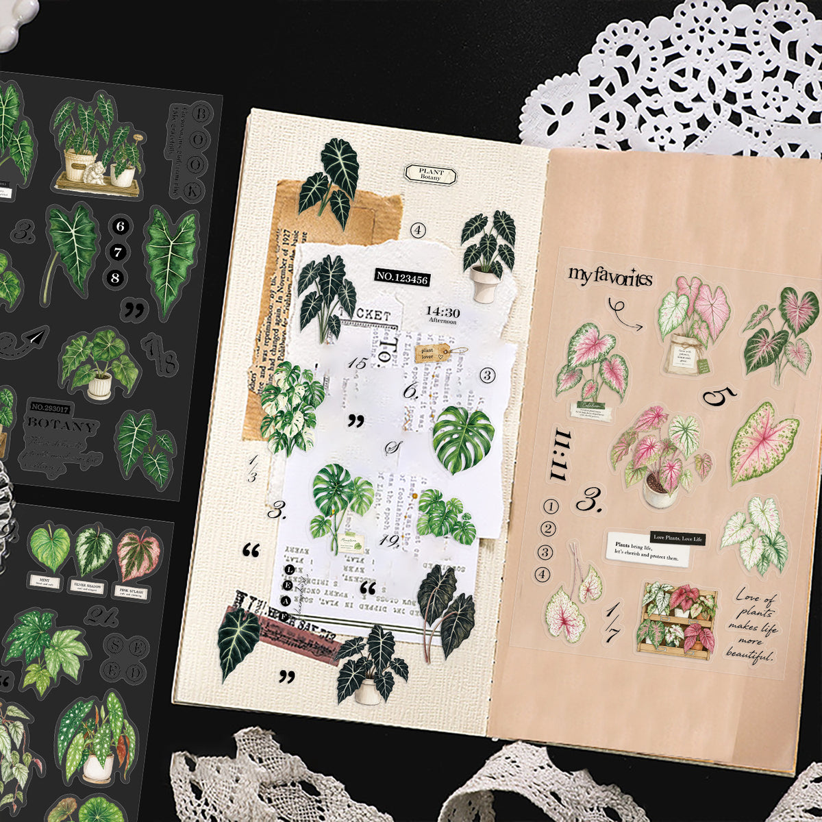Plants 8sheets pre-cut sticker