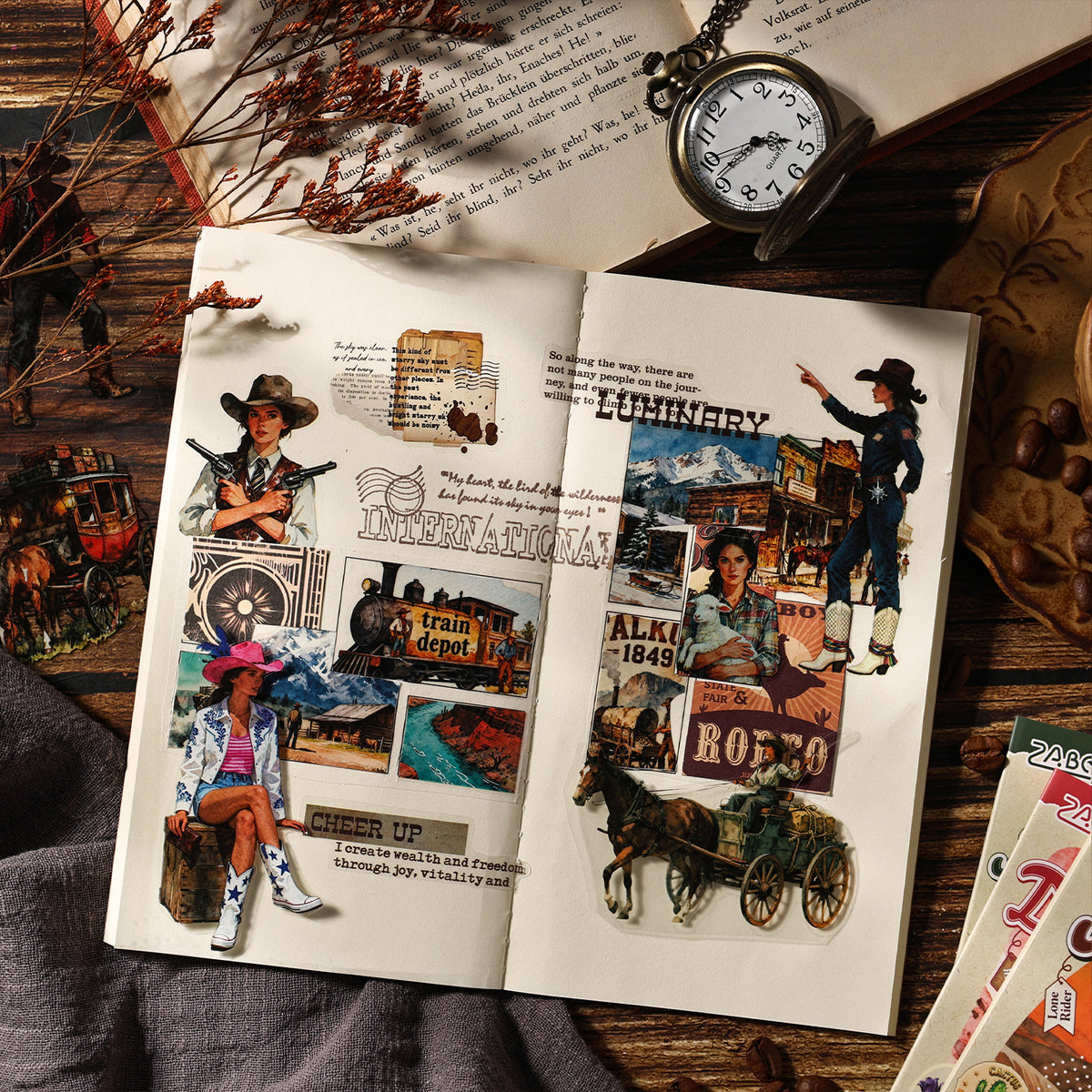 20pages cowboy sticker book(TZB26081302)