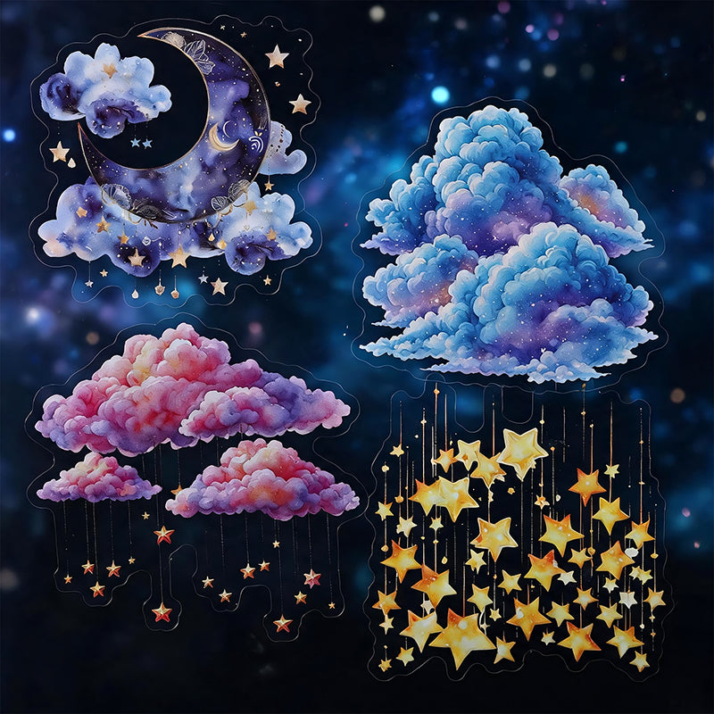 16pcs moon cloud sticker pack(S26071104)