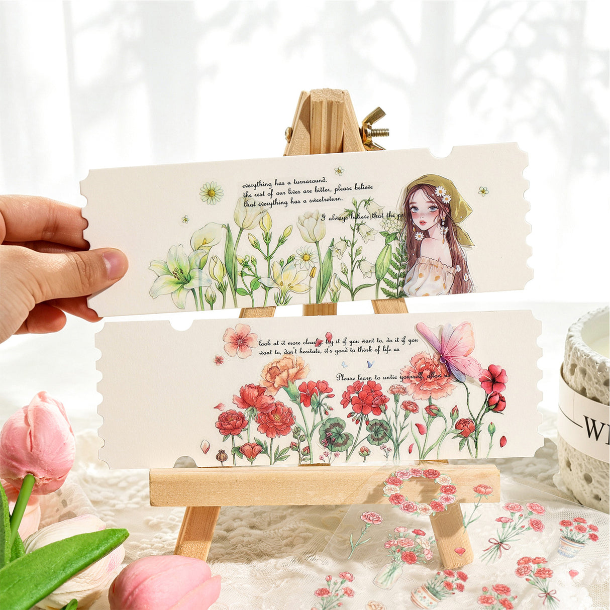 6 sheets floral sticker pack(S26071902)