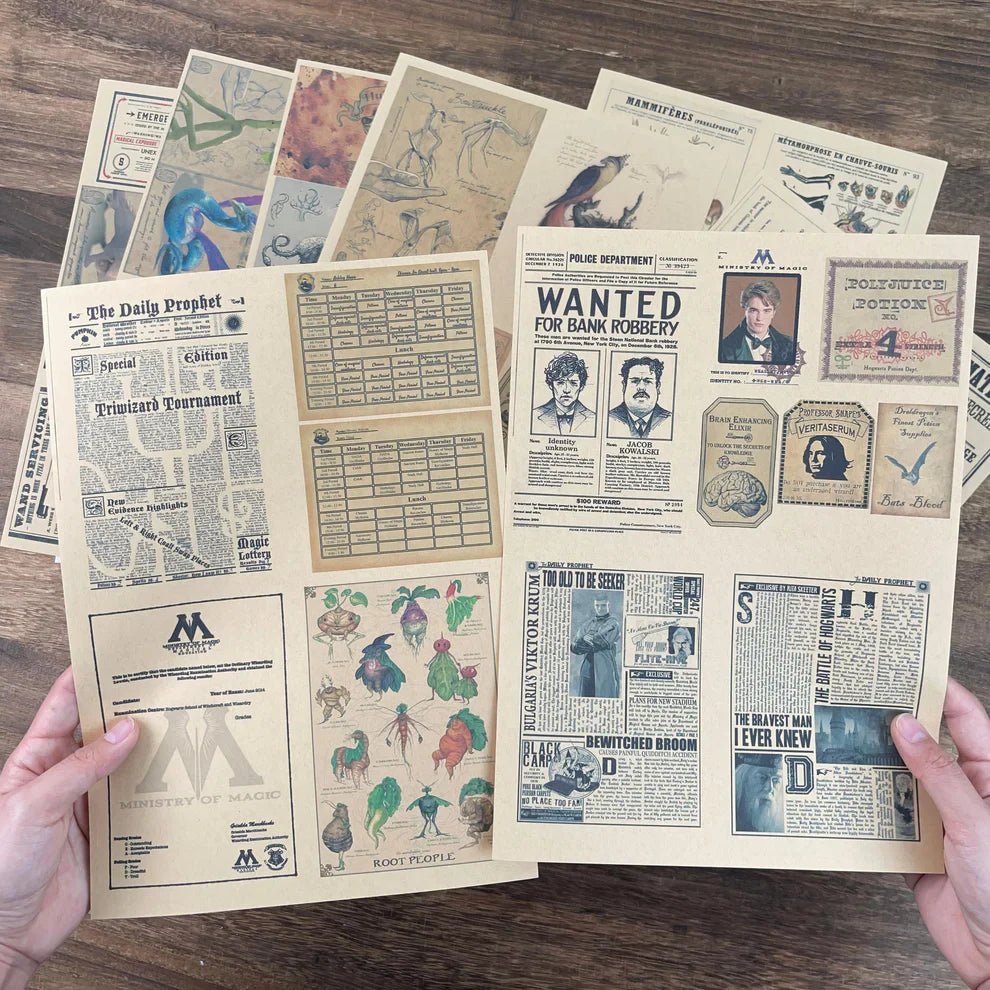 A4 size hufflepuff Style paper & sticker 25 pcs(S26011204)