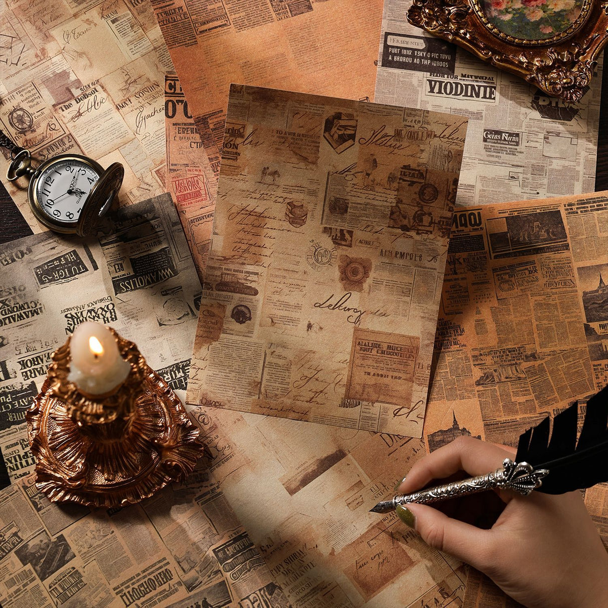 vintage sticker+paper+accessory pack (P26030201)
