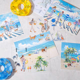 10sheets leisure holiday paper+card+PET sticker book (TZB25102112)