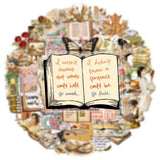 50pcs vintage book sticker pack(S26071413)