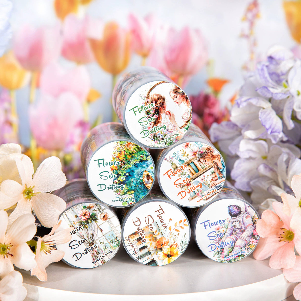 1 roll flower precut PET-tape (T25031505)