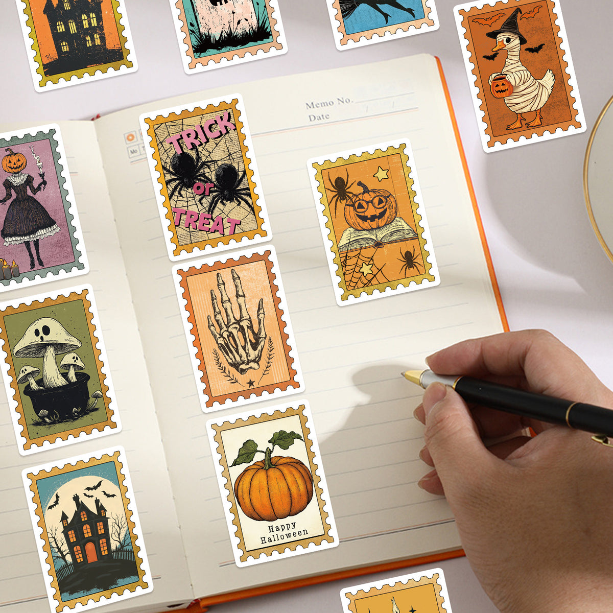 50pcs halloween post-stamp sticker pack(S26090105)