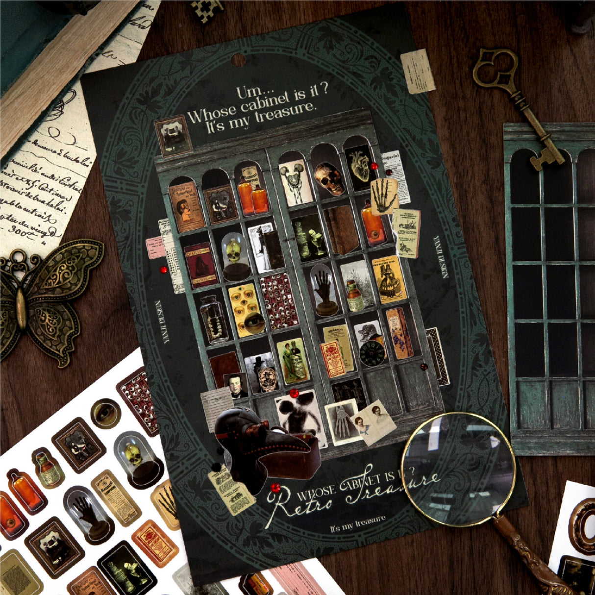 2 sheets gothic cabinet sticker pack(S26041603)