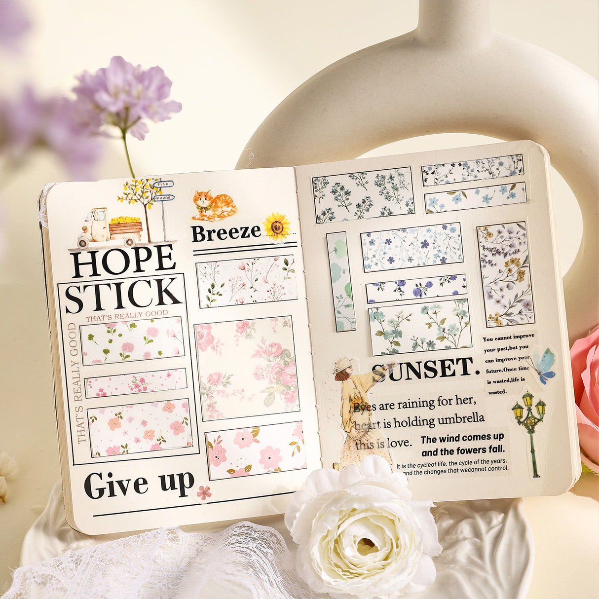 4 sheets floral sticker pack(P26071904)