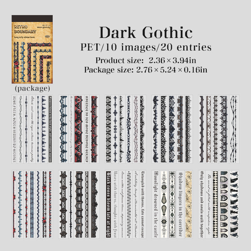 20sheets vintage edge sticker book(TZB26041505)