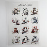 1pc Exclusive owl PET-stickers A5 size (S26011505)