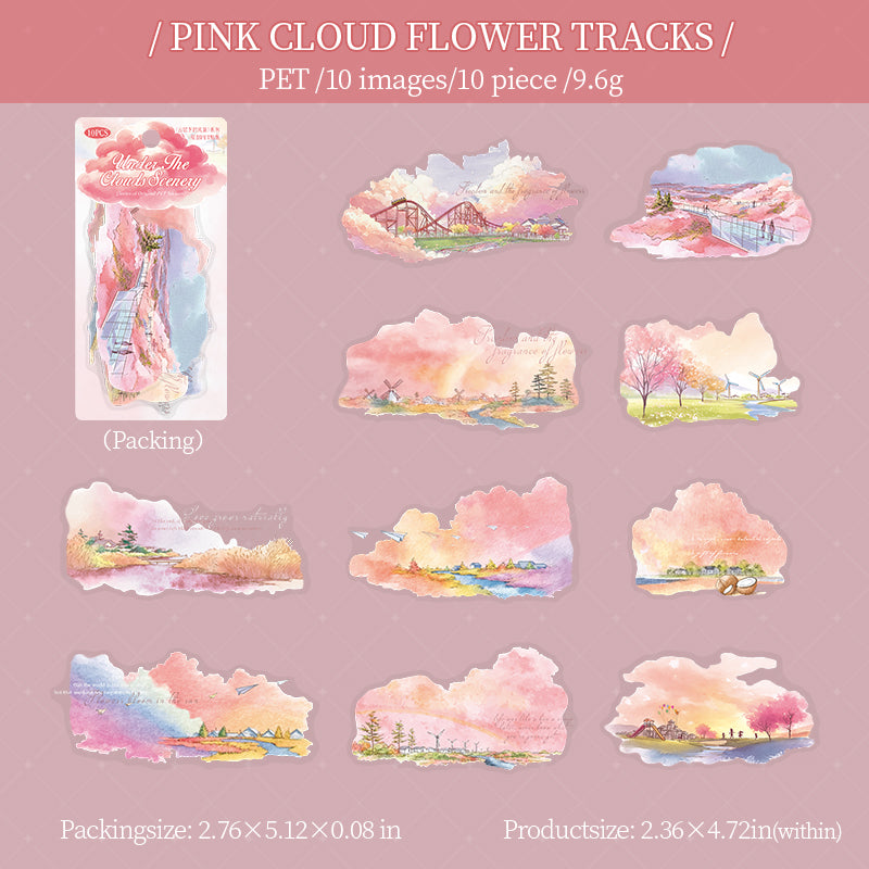 10pcs cloud view sticker pack (S25101605)