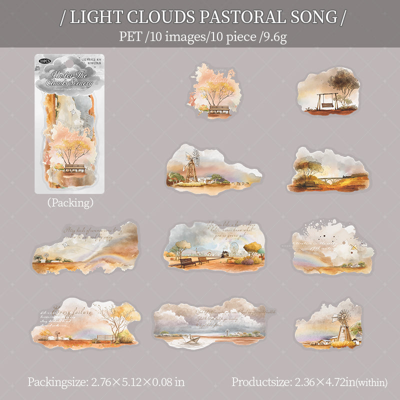 10pcs cloud view sticker pack (S25101605)