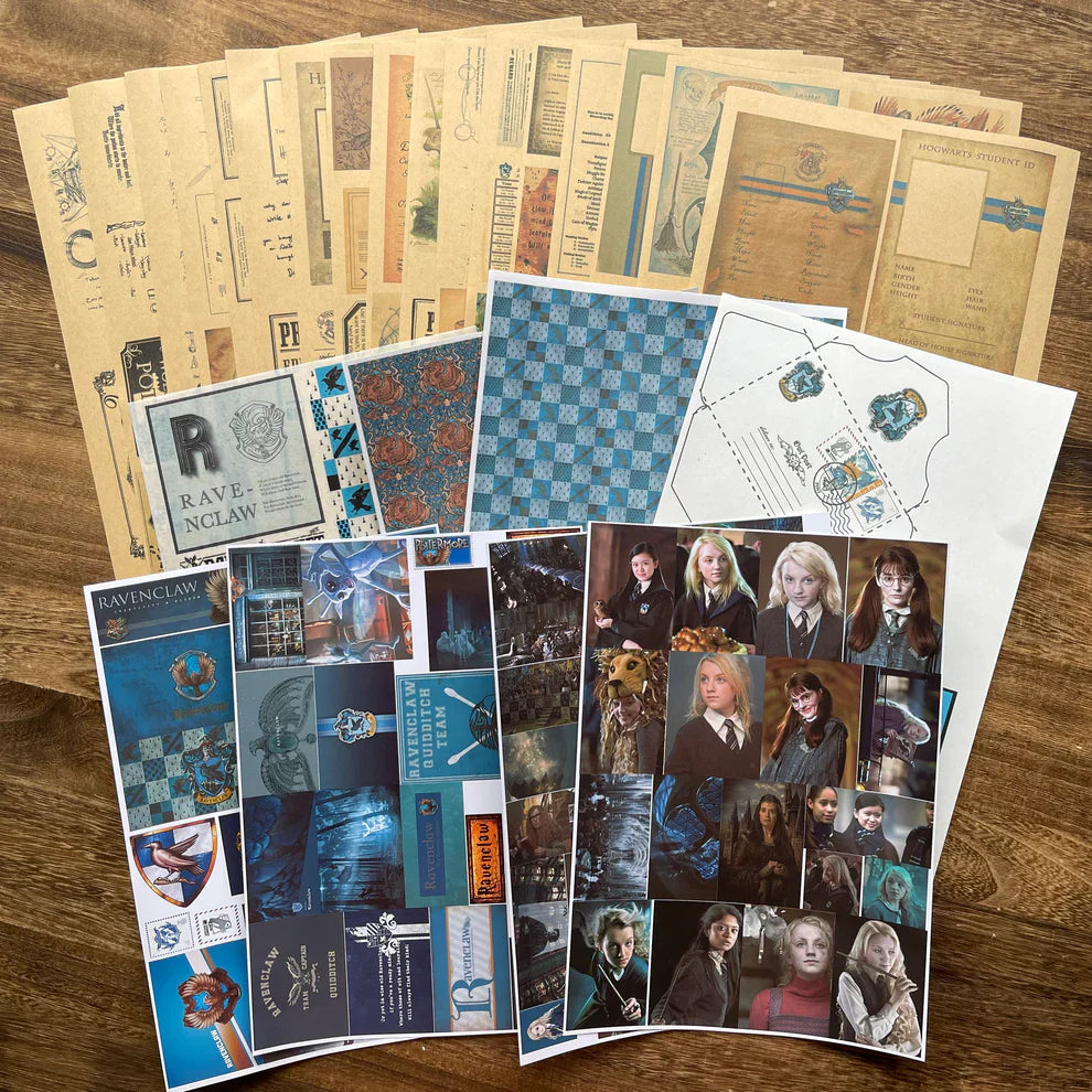 A4 size Ravenclaw Style paper & sticker 25 pcs (S26011201)