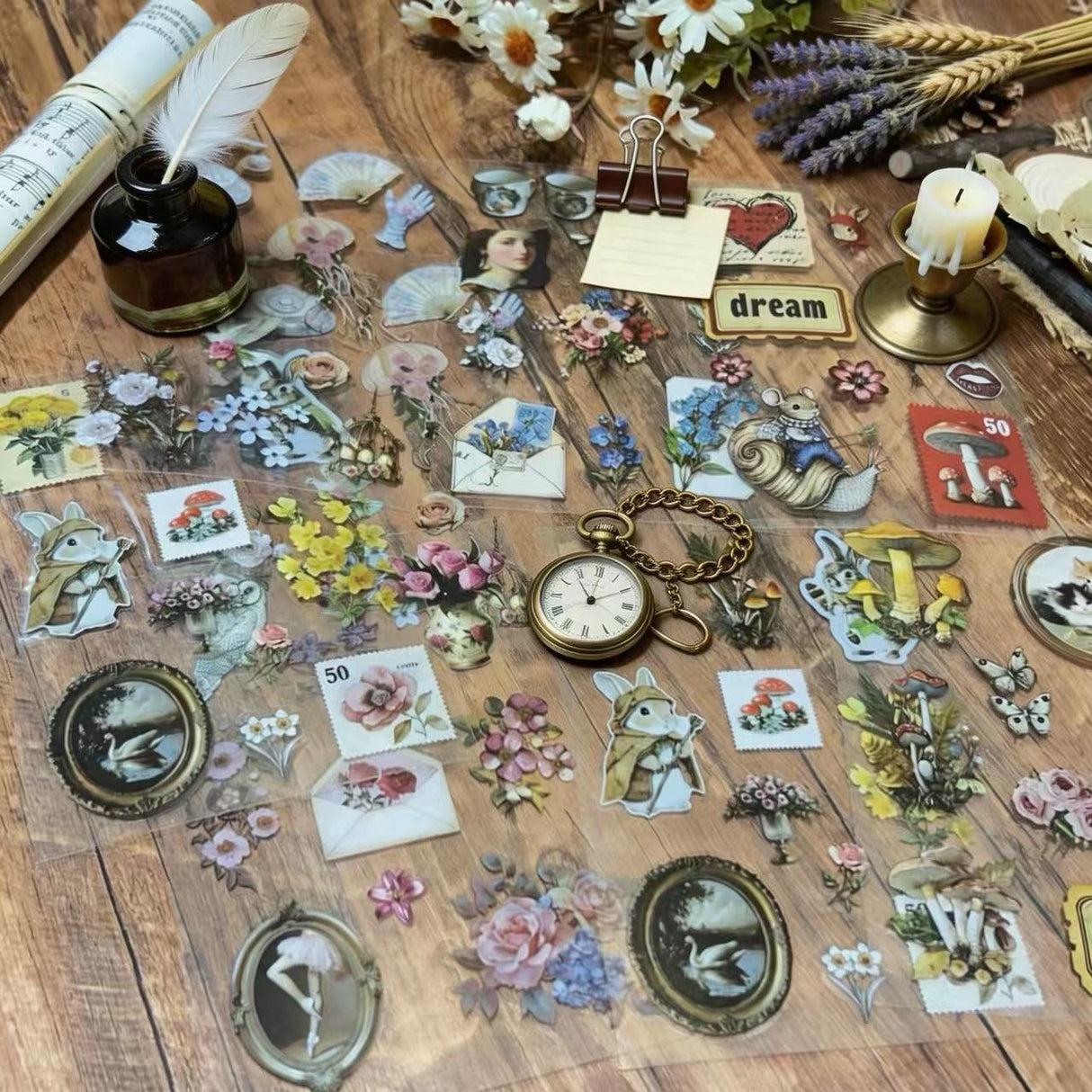 8sheets vintage sticker pack(S26041516)