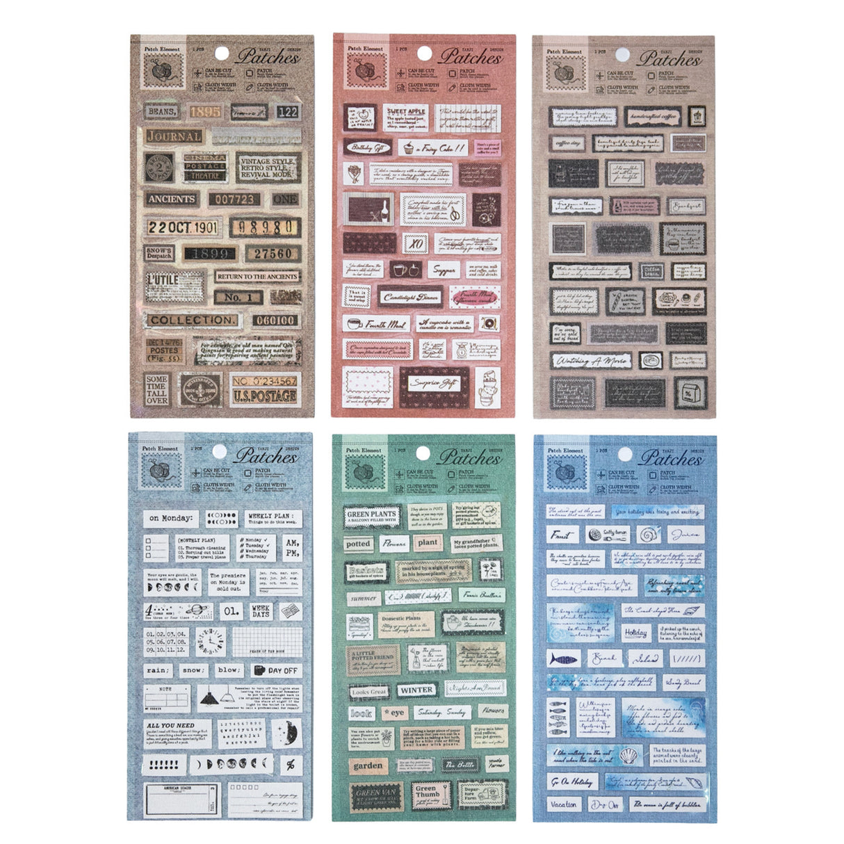 1sheet cloth word sticker pack (S25092506)