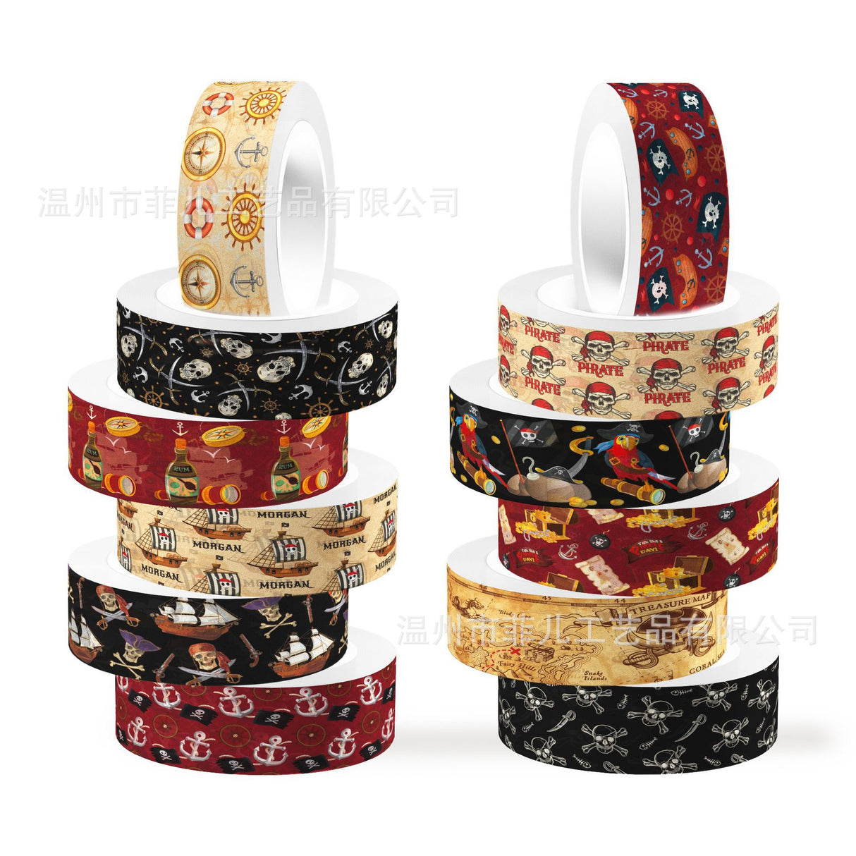 12rolls pirate washi-tape(T26033009)