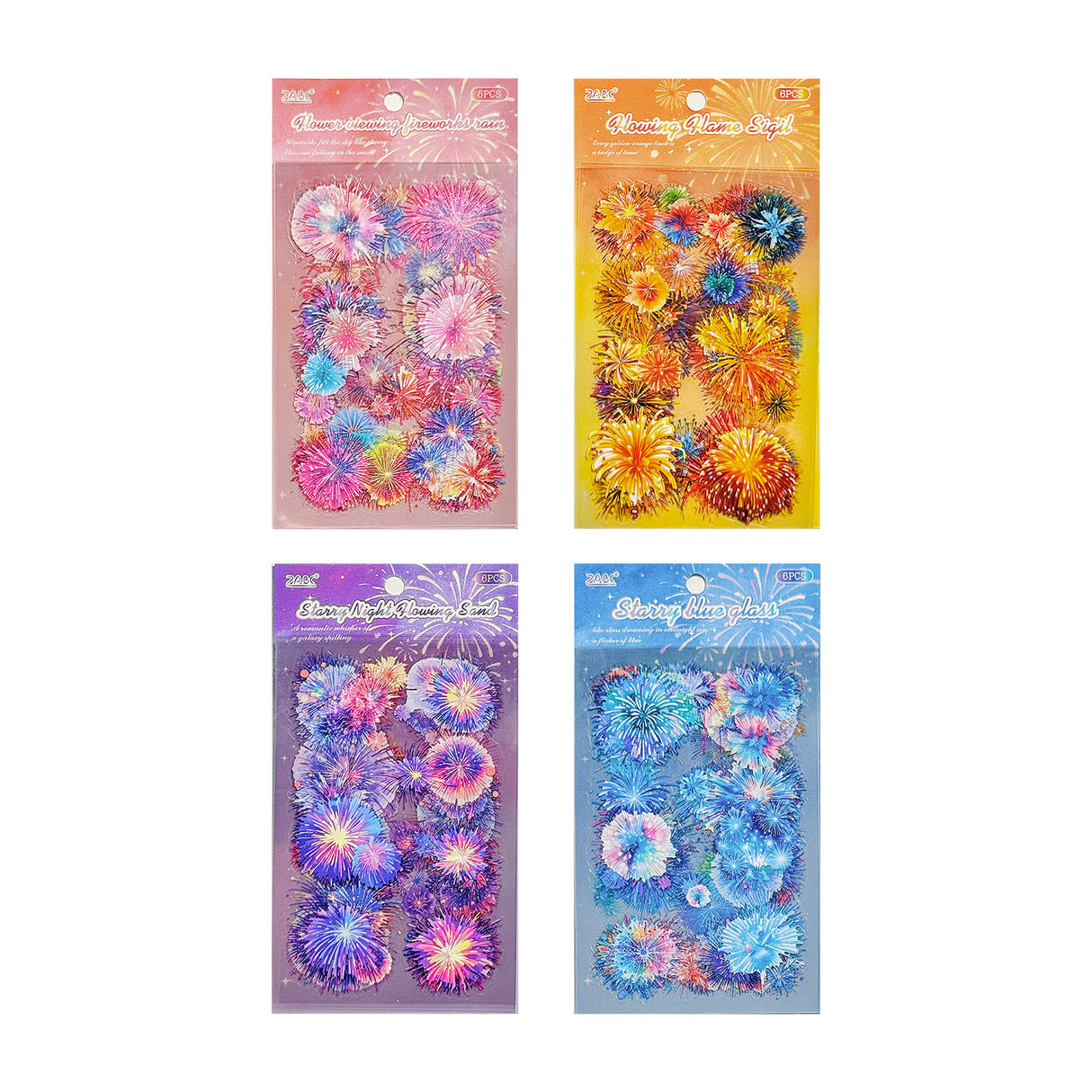 6sheets firework PET-sticker pack (S25092803)
