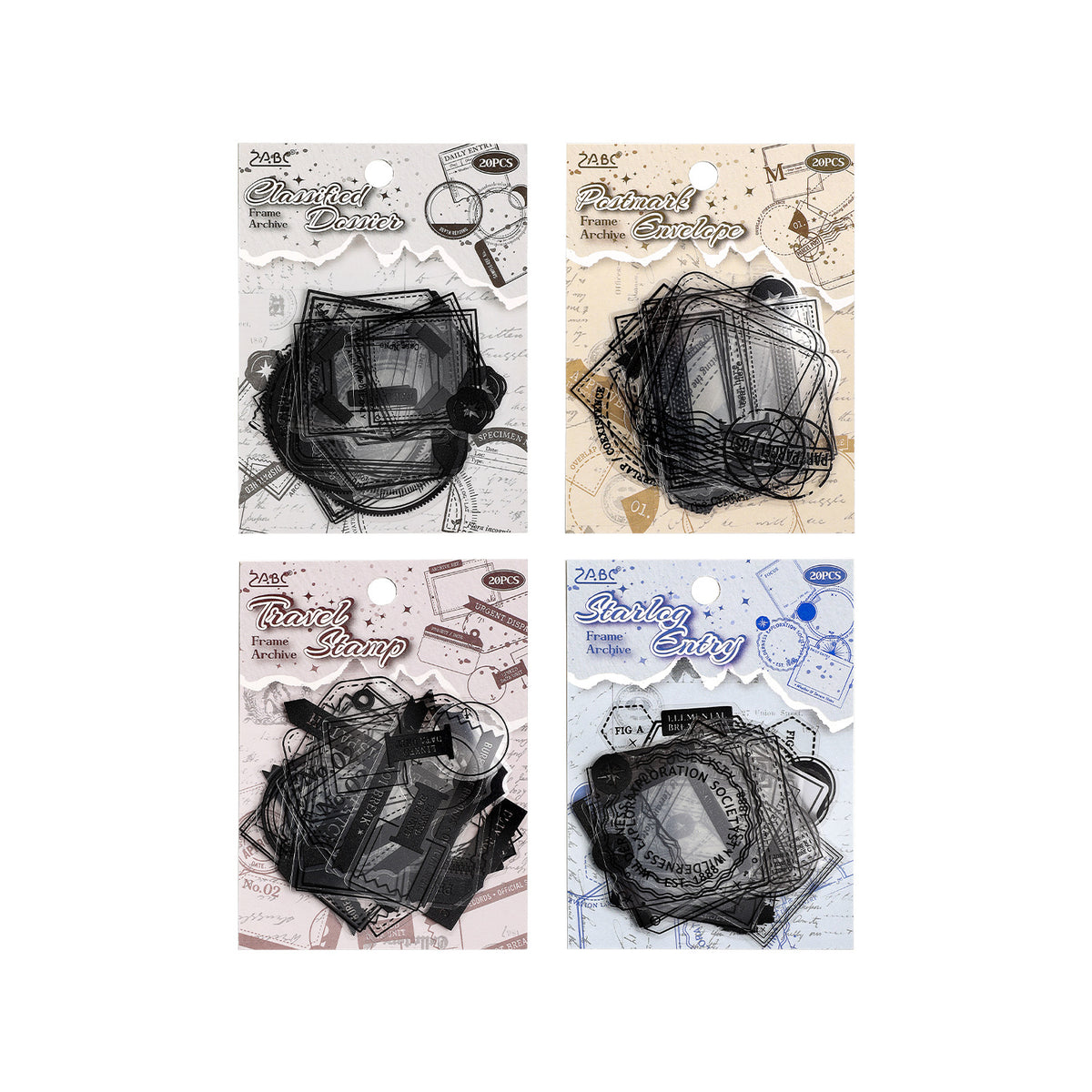 stamp sticker pack 20pcs