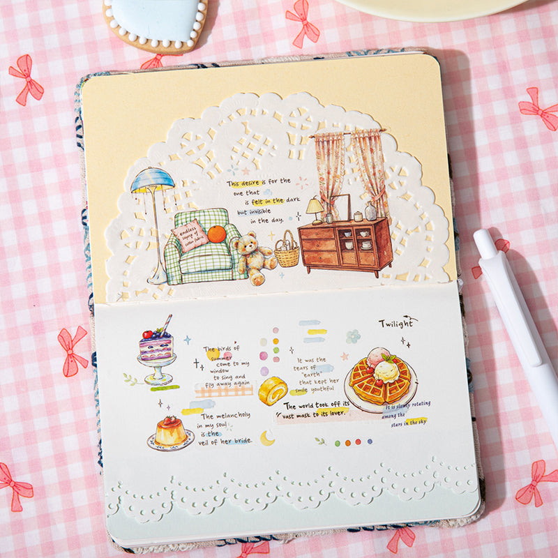 40sheets floral pre-cut sticker book(TZB26060303)