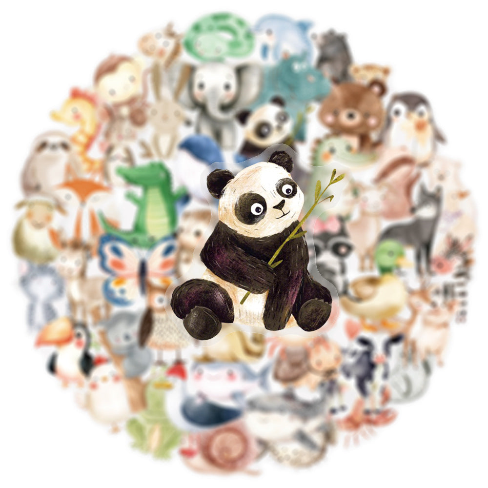 50pcs cute animal PET-sticker pack(S26030601)