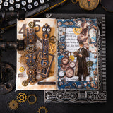 10-pack steampunk-kortklistermärken (S25121601)