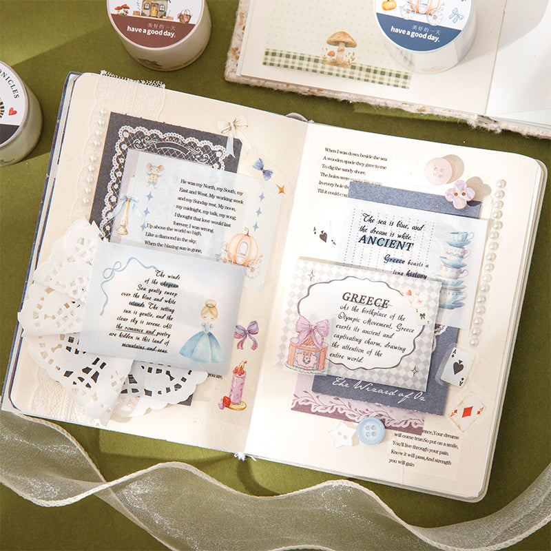 1 roll fairy tale pre-cut washi-tape (T26040702)