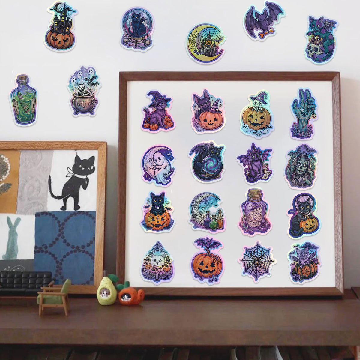 50pcs halloween lazer sticker pack(S26090102)