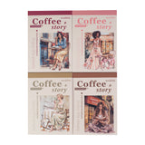 20sheets coffee paper+washi sticker book (TZB25071502)