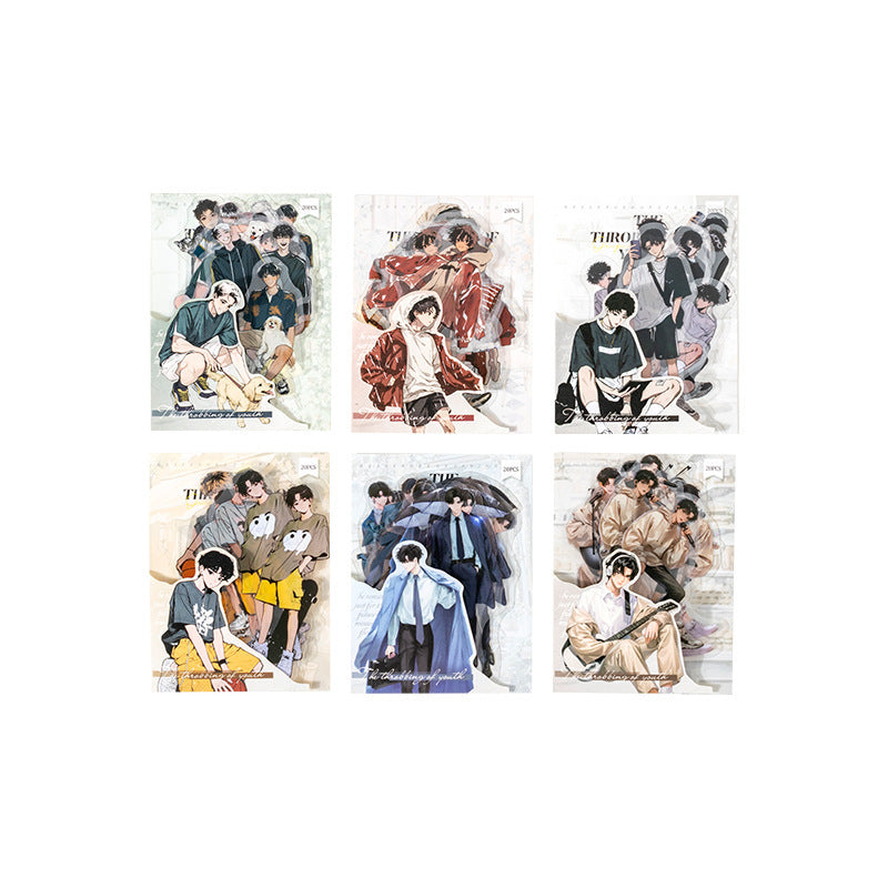 20pcs young boy sticker pack（S25070802）