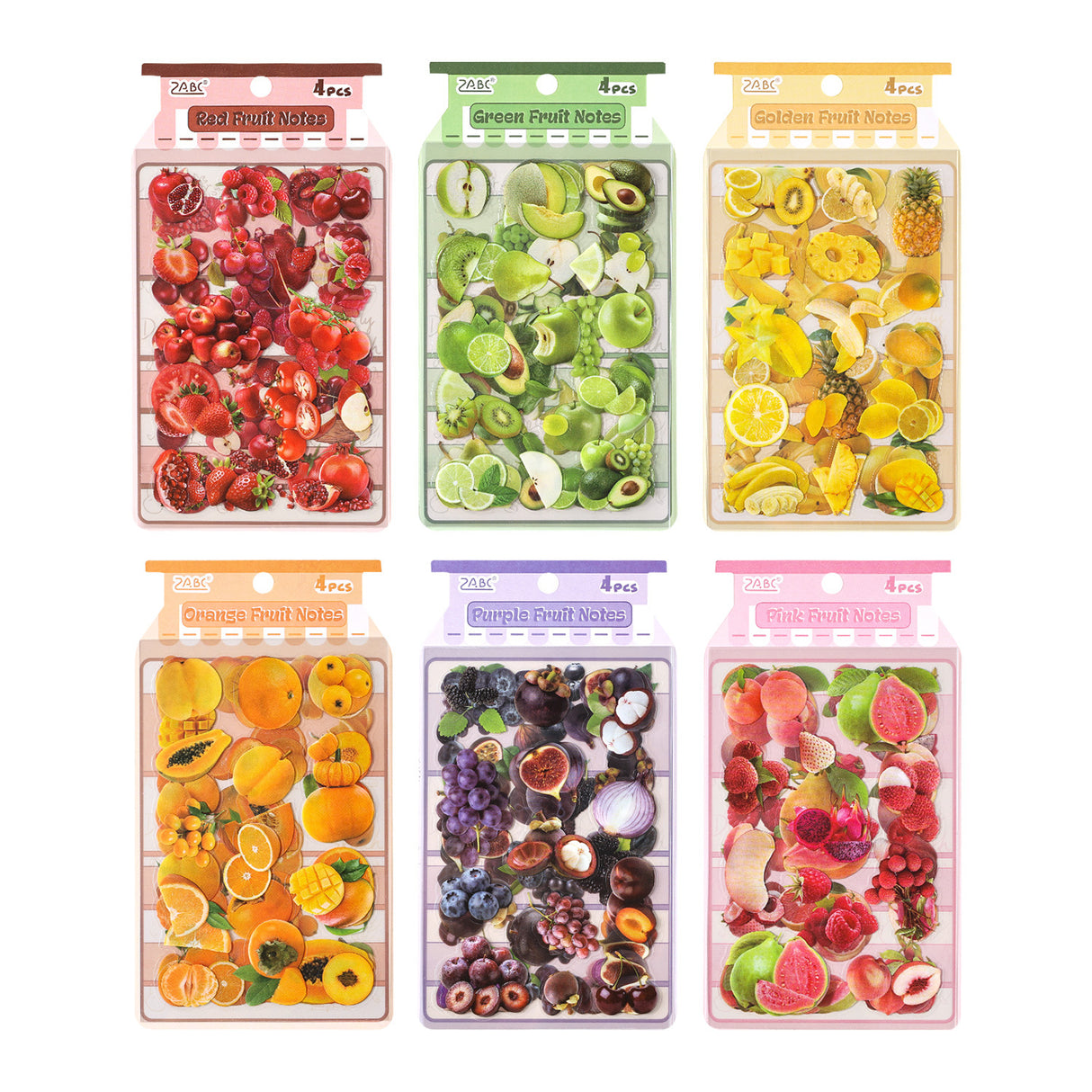 4 sheets fruit PET-sticker pack (S26032601)