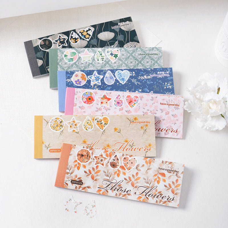 Floral washi-sticker book 20pcs