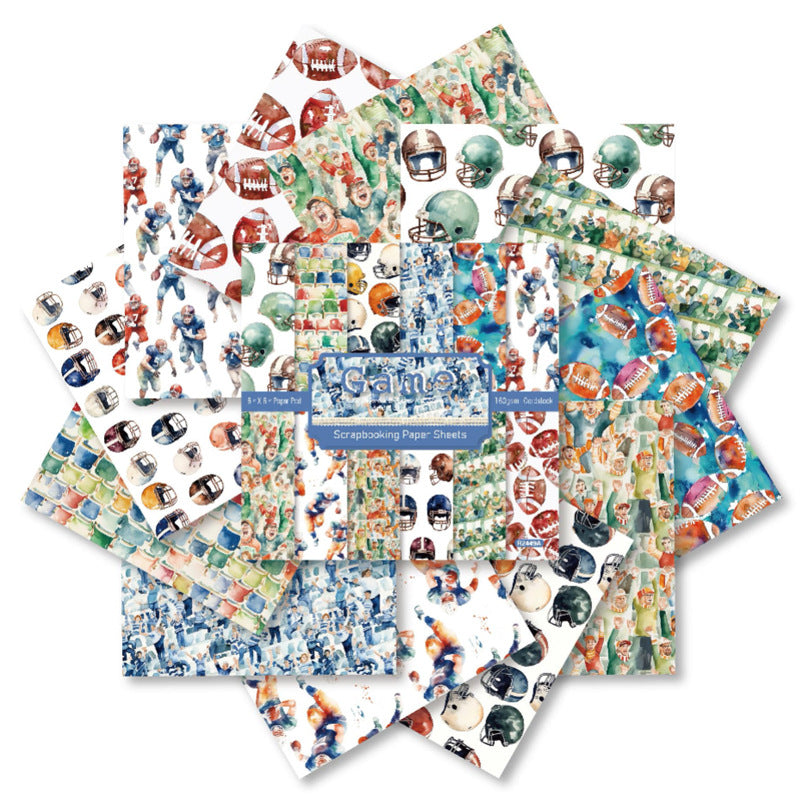 24 st 6-tums sportpapperspaket (TZB25121507)