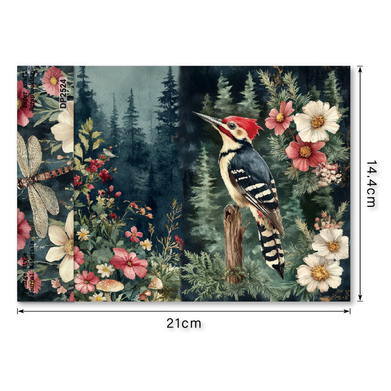 8pcs A5 size bird paper pack (P25062006)