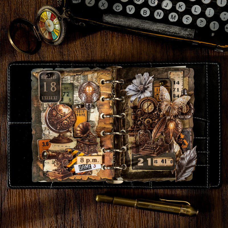 20pcs vintage metal collection sticker pack (S25081802)