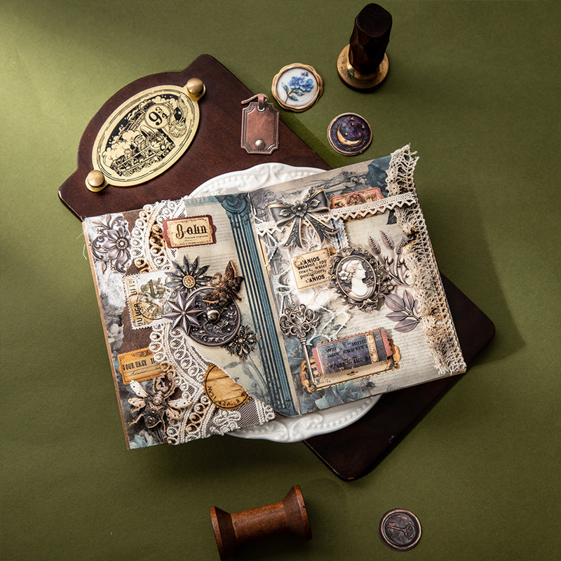 100pcs vintage label sticker pack (S25102107)