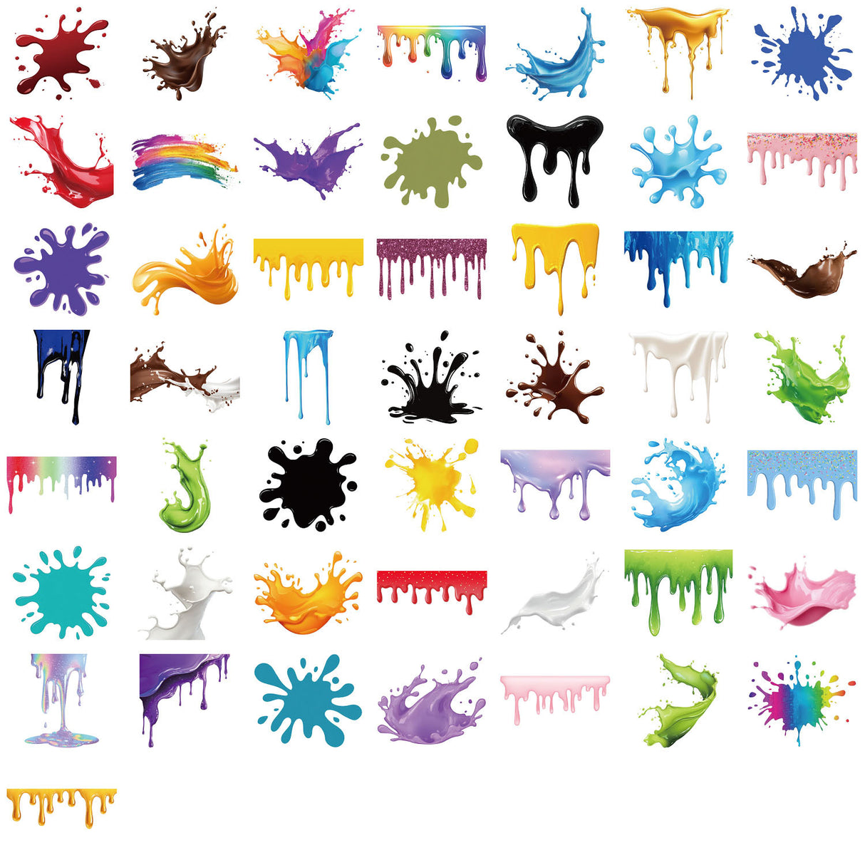 50pcs dripping sticker pack(S26041509)