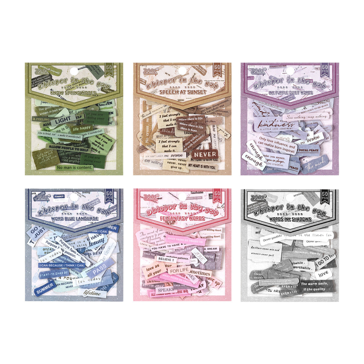 50pcs words sticker pack (S26032308)
