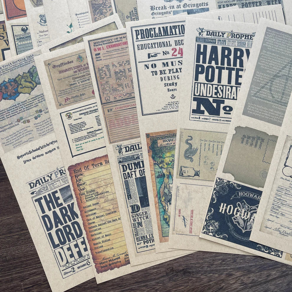 A4 size Hogwarts Style paper & sticker 25 pcs(S26011205)