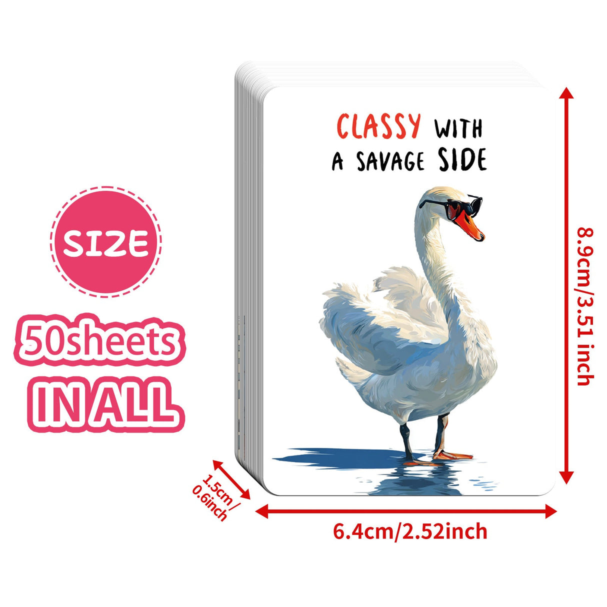 50pcs humor animals ATC card (C25112706) 2.5-3.5 in