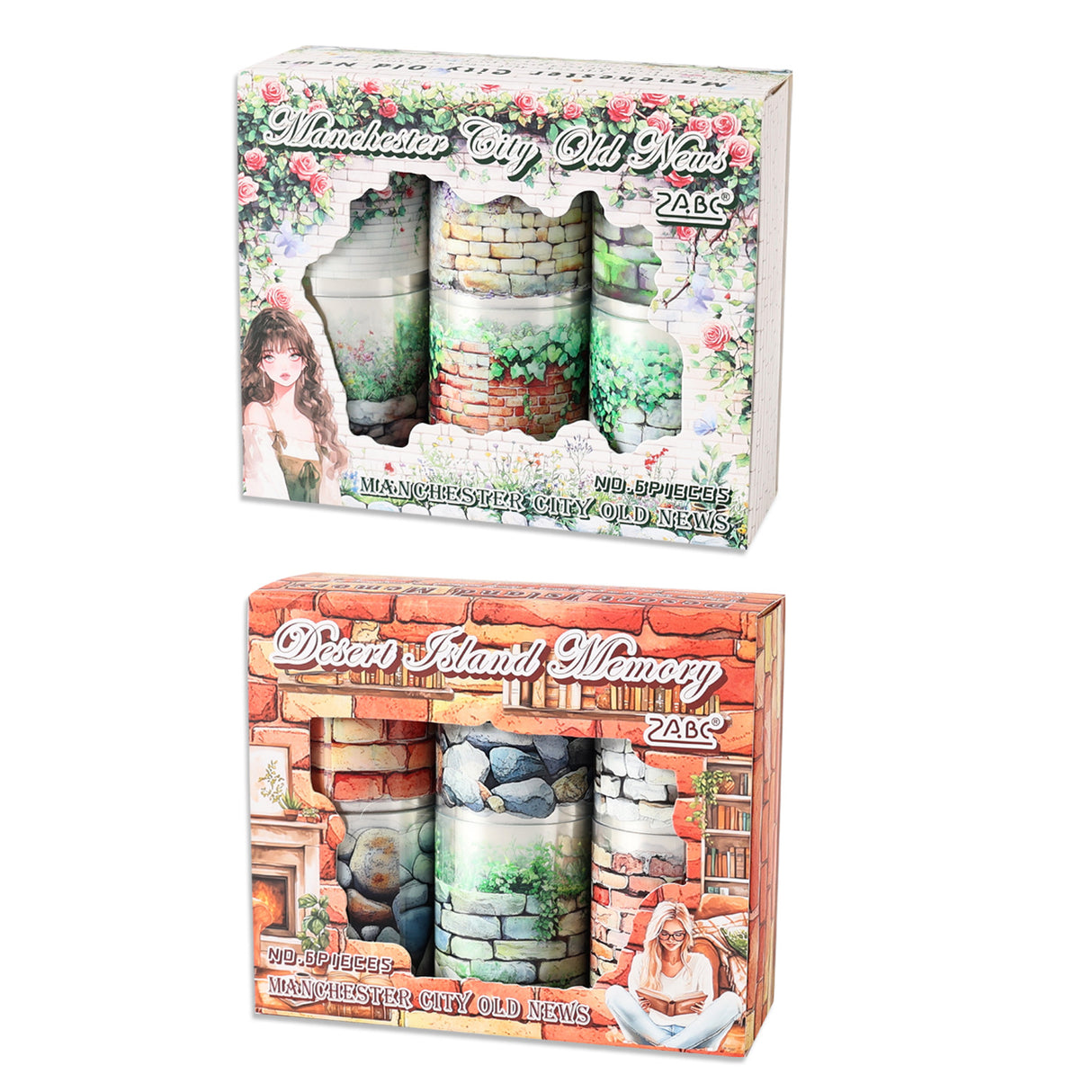 6 rolls wall flower PET-tape set (T25092805)