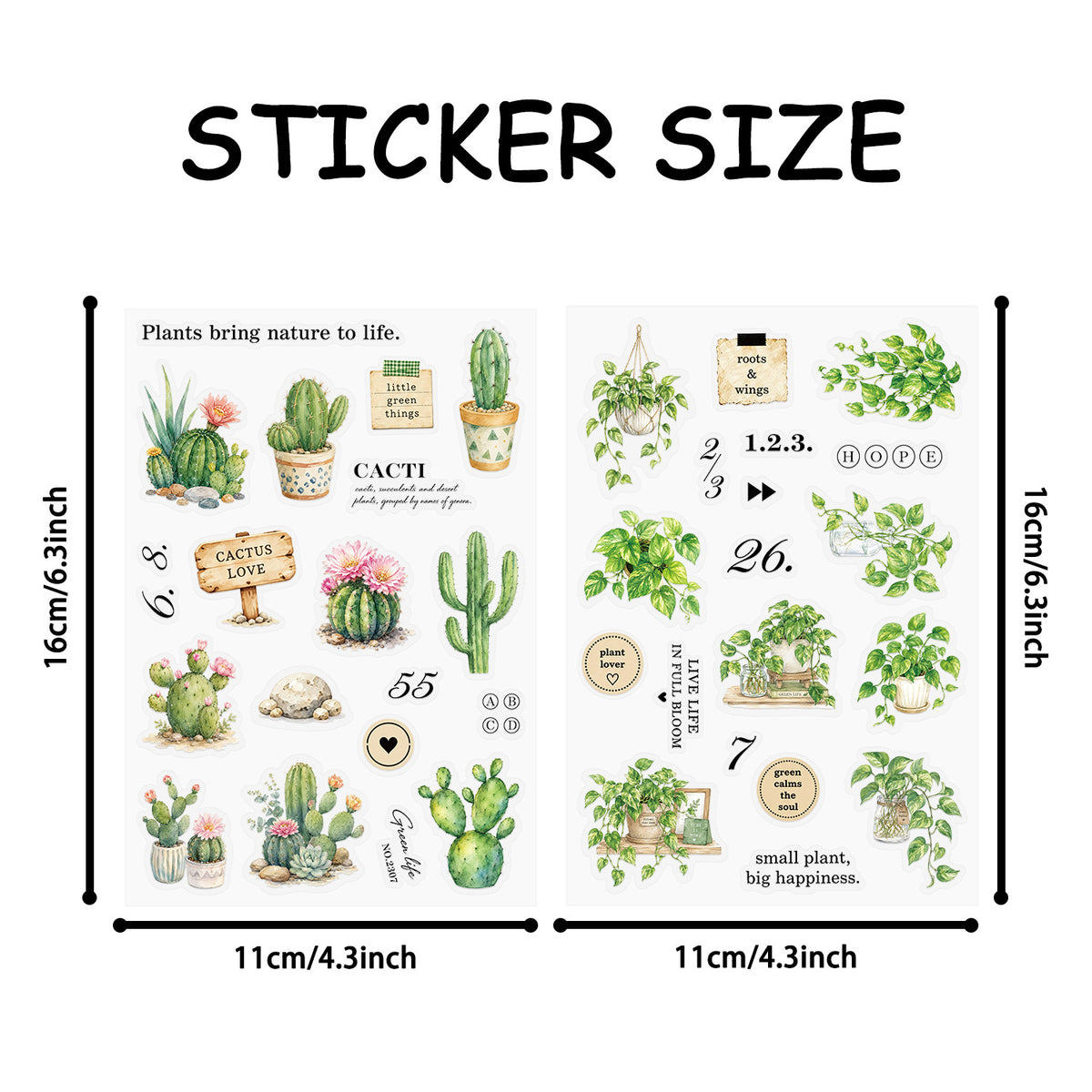 Plants 8sheets pre-cut sticker