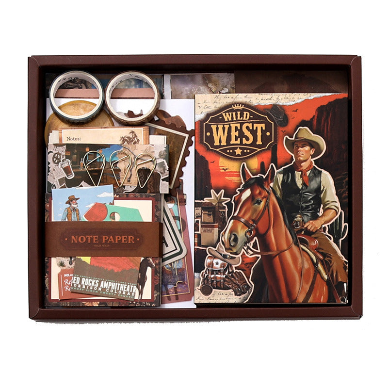 157pcs WILD WEST cowboy journaling box set(S25103101)