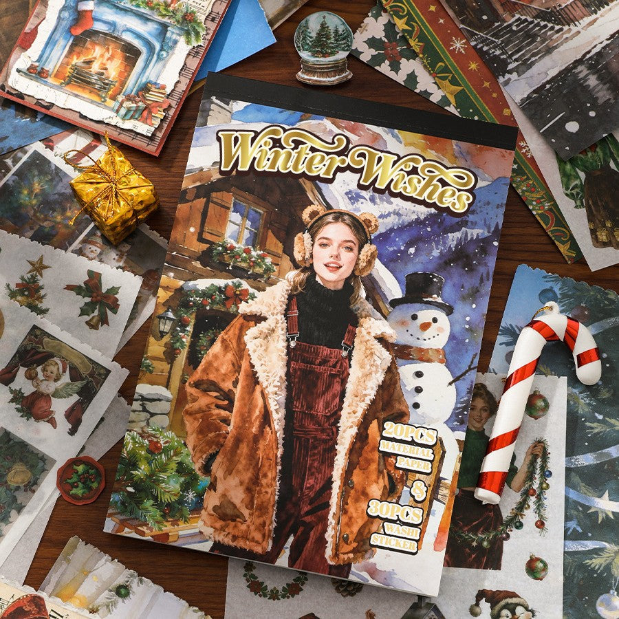 50pcs christmas paper+sticker book(TZB26090306)