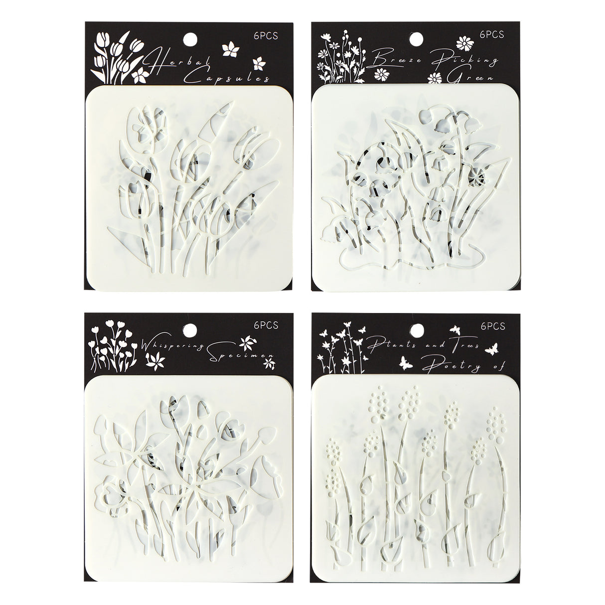 6pcs plants stencil (C25092402)