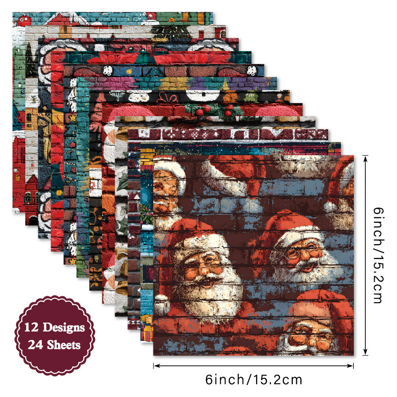 24pcs 6in chritmas paper pack(P26062706)