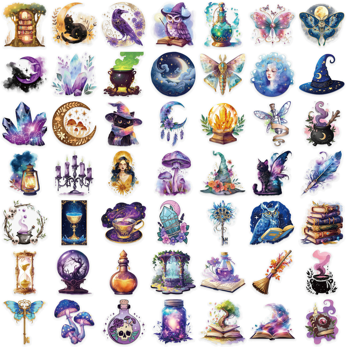 50pcs witch sticker pack (S25062105)